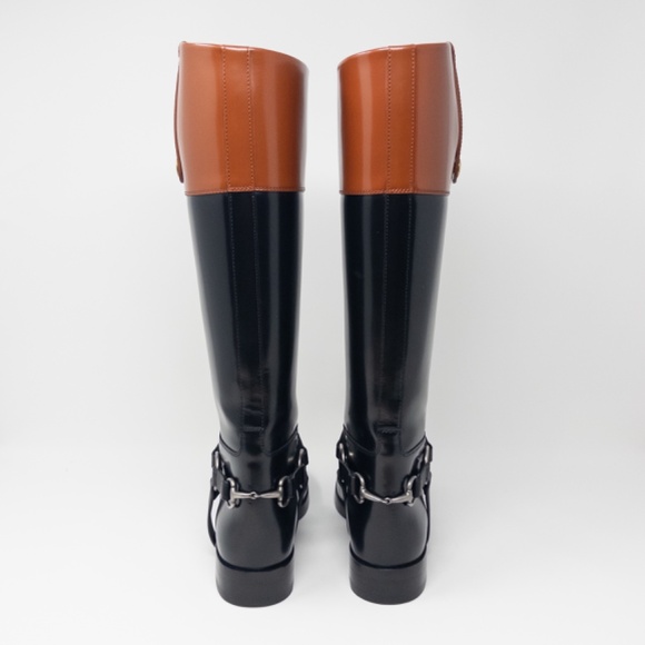 Gucci Zelda Horsebit Double G Harness Riding Jumping Boots GG Womens 37 EU 7 US - Picture 9 of 14